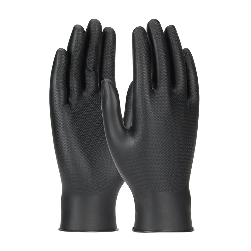 GRIPPAZ SKINS BLACK 6 MIL NITRILE 50/BX - Tagged Gloves